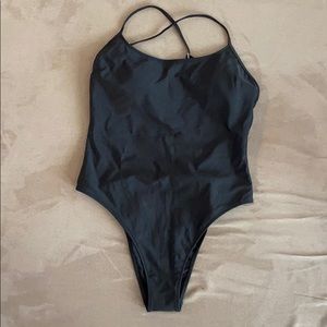 Abercrombie High Leg Cheeky One Piece Swimsuit